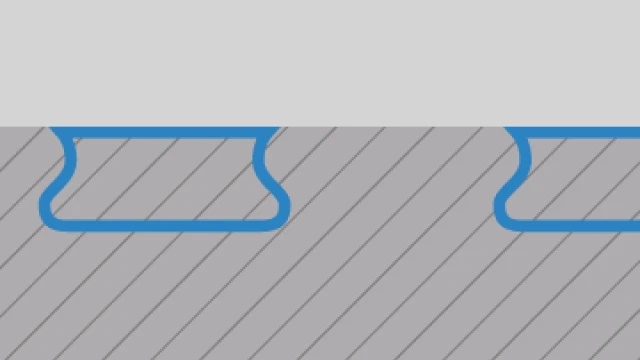 Hidden jigsaw interlock with rounded bevel