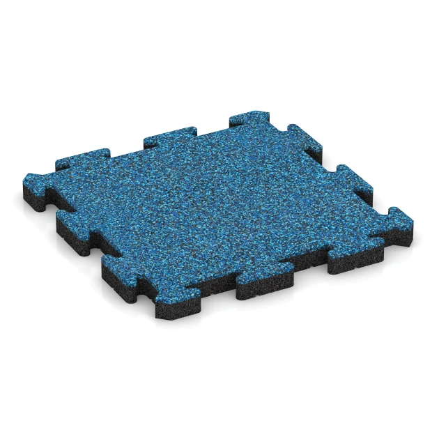 Dog floor tile von WARCO im Farbdesign Atlantic mit den Abmessungen 50 x 50 x 4 cm | 0,25 m². Produktfoto von Artikel 4011 in der Aufsicht von schräg vorne.