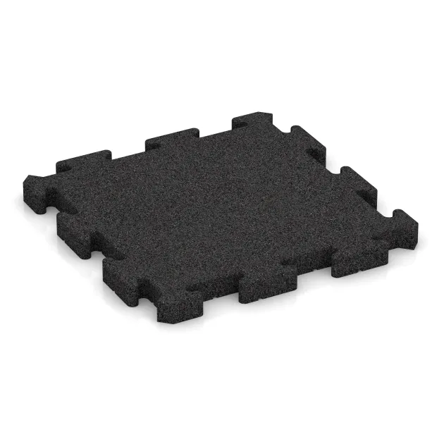 Rubber paving von WARCO im Farbdesign Anthracite mit den Abmessungen 500 x 500 x 40 mm. Produktfoto von Artikel 2978 in der Aufsicht von schräg vorne.