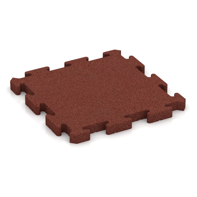 Outdoor Event Click Tile von WARCO im Farbdesign Brick red mit den Abmessungen 500 x 500 x 40 mm. Produktfoto von Artikel 5879 in der Aufsicht von schräg vorne.