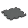 Rubber paving von WARCO im Farbdesign Slate grey mit den Abmessungen 500 x 500 x 40 mm. Produktfoto von Artikel 2981 in der Aufsicht von schräg vorne.