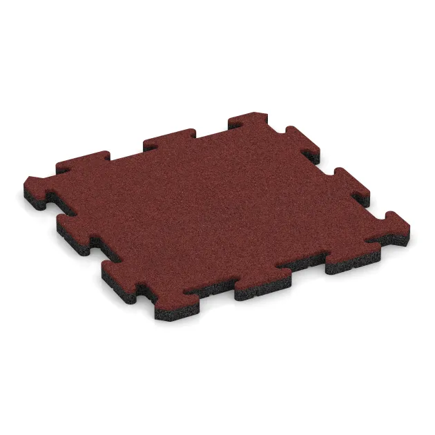Outdoor click tile von WARCO im Farbdesign Coral Red mit den Abmessungen 500 x 500 x 30 mm. Produktfoto von Artikel 4633 in der Aufsicht von schräg vorne.