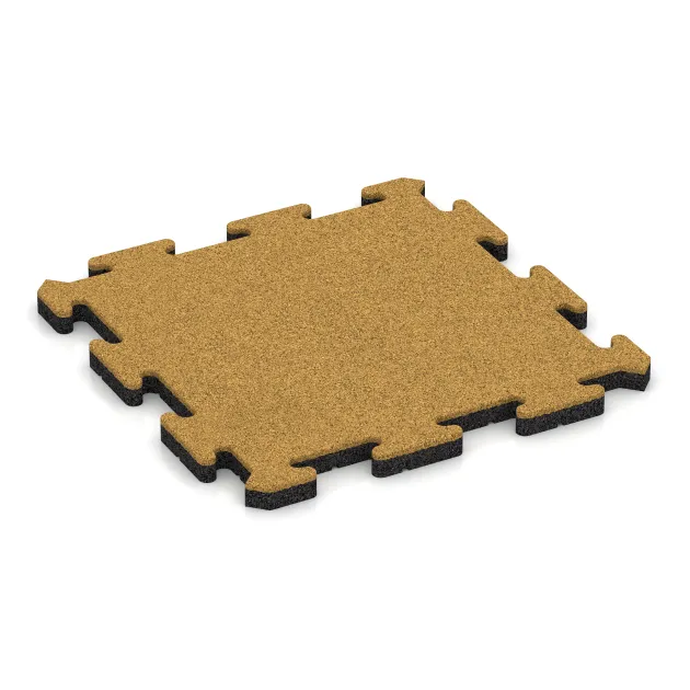 Outdoor click tile von WARCO im Farbdesign Lemon Yellow mit den Abmessungen 500 x 500 x 30 mm. Produktfoto von Artikel 5307 in der Aufsicht von schräg vorne.