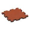 Pool Decking Tile von WARCO im Farbdesign Bright Red-Orange mit den Abmessungen 500 x 500 x 30 mm. Produktfoto von Artikel 5294 in der Aufsicht von schräg vorne.
