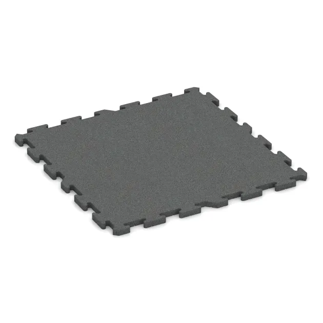 Fitness Floor Protection Mat von WARCO im Farbdesign Slate grey mit den Abmessungen 1000 x 1000 x 30 mm. Produktfoto von Artikel 3375 in der Aufsicht von schräg vorne.