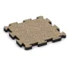 Rubber paving von WARCO im Farbdesign Travertine mit den Abmessungen 500 x 500 x 50 mm. Produktfoto von Artikel 3064 in der Aufsicht von schräg vorne.