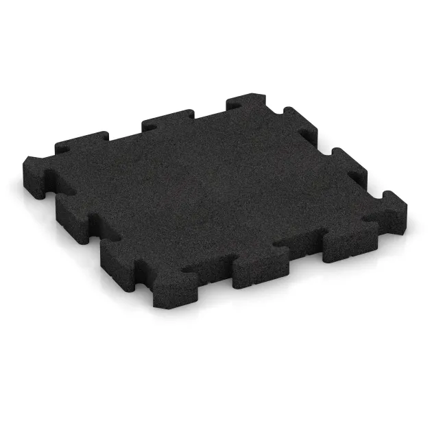 Rubber paving von WARCO im Farbdesign Anthracite mit den Abmessungen 500 x 500 x 50 mm. Produktfoto von Artikel 3144 in der Aufsicht von schräg vorne.