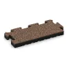 Edge Tile von WARCO im Farbdesign Bark & Bast mit den Abmessungen 500 x 235 x 40 mm. Produktfoto von Artikel 4946 in der Aufsicht von schräg vorne.