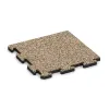 Corner Tile HD von WARCO im Farbdesign Travertine mit den Abmessungen 485 x 485 x 30 mm. Produktfoto von Artikel 5054 in der Aufsicht von schräg vorne.