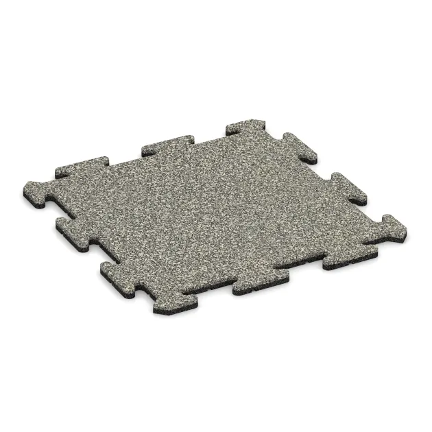 Pool Surround Tile von WARCO im Farbdesign Light Granite mit den Abmessungen 500 x 500 x 18 mm. Produktfoto von Artikel 0126 in der Aufsicht von schräg vorne.