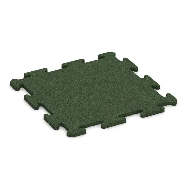 Balcony tile 1.8 cm – weatherproof von WARCO im Farbdesign Grass Green mit den Abmessungen 500 x 500 x 18 mm. Produktfoto von Artikel 0166 in der Aufsicht von schräg vorne.