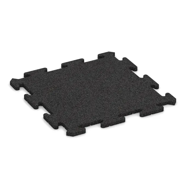 Indoor click tile von WARCO im Farbdesign Anthracite mit den Abmessungen 500 x 500 x 18 mm. Produktfoto von Artikel 6102 in der Aufsicht von schräg vorne.