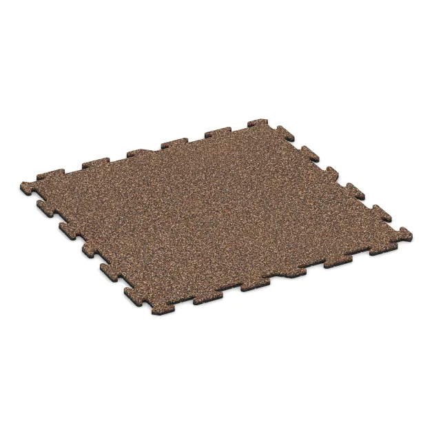 Dog sports floor HD von WARCO im Farbdesign Bark & Bast mit den Abmessungen 1000 x 1000 x 18 mm. Produktfoto von Artikel 3944 in der Aufsicht von schräg vorne.