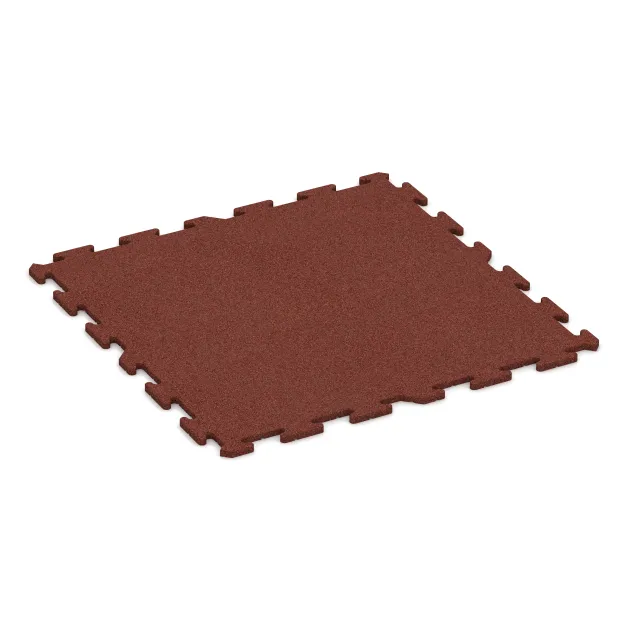 Dog sports floor HD von WARCO im Farbdesign Brick red mit den Abmessungen 1000 x 1000 x 18 mm. Produktfoto von Artikel 3960 in der Aufsicht von schräg vorne.