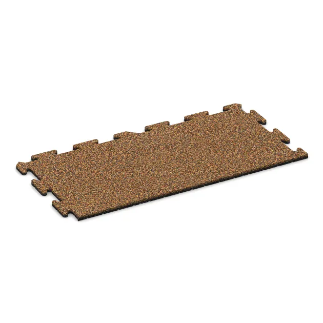 Edge Tile von WARCO im Farbdesign Terra Cotta mit den Abmessungen 1000 x 485 x 18 mm. Produktfoto von Artikel 4746 in der Aufsicht von schräg vorne.