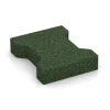 Rubber interlocking paver von WARCO im Farbdesign Grass green mit den Abmessungen 20 x 16,5 x 4,3 cm | 0,0278 m². Produktfoto von Artikel 3605 in der Aufsicht von schräg vorne.
