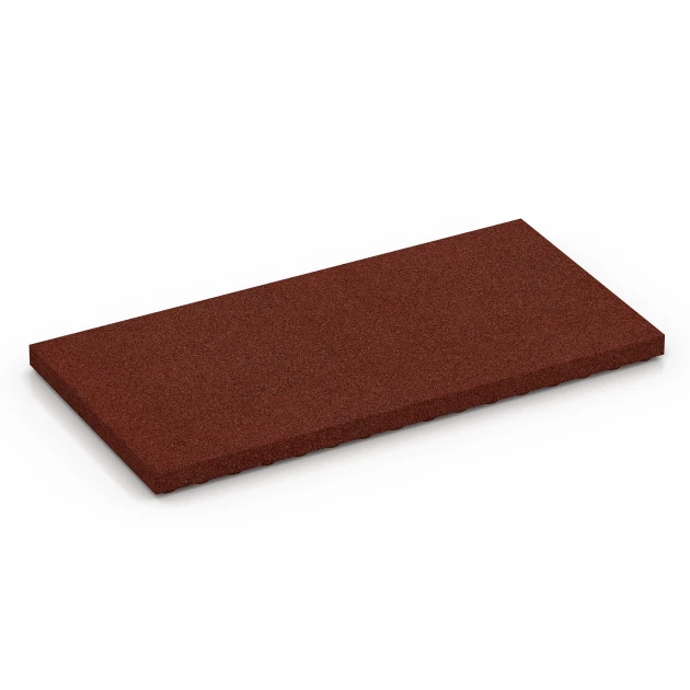 Stable Comfort Tile von WARCO im Farbdesign Brick red mit den Abmessungen 100 x 50 x 5 cm. Produktfoto von Artikel 6649 in der Aufsicht von schräg vorne.