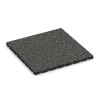 Playground safety tile von WARCO im Farbdesign Dark Grey Granite mit den Abmessungen 500 x 500 x 30 mm. Produktfoto von Artikel 5331 in der Aufsicht von schräg vorne.