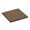 Playground safety tile von WARCO im Farbdesign Bark & Bast mit den Abmessungen 500 x 500 x 30 mm. Produktfoto von Artikel 5332 in der Aufsicht von schräg vorne.