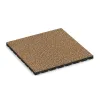 Playground safety tile von WARCO im Farbdesign Rattan Lounge mit den Abmessungen 500 x 500 x 30 mm. Produktfoto von Artikel 5324 in der Aufsicht von schräg vorne.