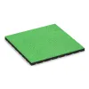 Playground safety tile von WARCO im Farbdesign May Green mit den Abmessungen 500 x 500 x 30 mm. Produktfoto von Artikel 0545 in der Aufsicht von schräg vorne.
