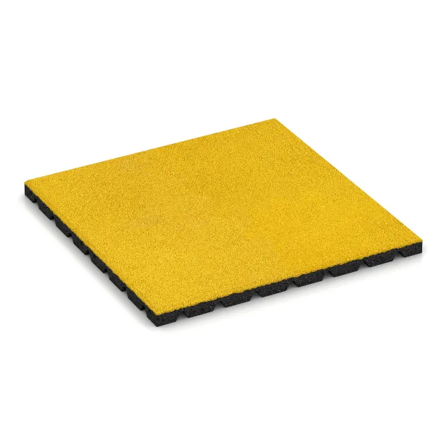 Terrace tile 3 cm von WARCO im Farbdesign Lemon Yellow mit den Abmessungen 500 x 500 x 30 mm. Produktfoto von Artikel 0558 in der Aufsicht von schräg vorne.