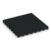 Playground Safety Tile 4.5 cm - EN 1177 ≤ 135 cm von WARCO im Farbdesign Iron Grey mit den Abmessungen 500 x 500 x 45 mm. Produktfoto von Artikel 5535 in der Aufsicht von schräg vorne.