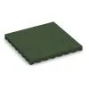 Playground safety tile von WARCO im Farbdesign Grass Green mit den Abmessungen 500 x 500 x 45 mm. Produktfoto von Artikel 0662 in der Aufsicht von schräg vorne.