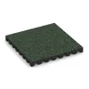 Playground safety tile von WARCO im Farbdesign English Lawn mit den Abmessungen 500 x 500 x 50 mm. Produktfoto von Artikel 5358 in der Aufsicht von schräg vorne.