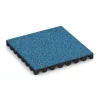 Playground Safety Tile 5 cm - EN 1177 ≤ 145 cm von WARCO im Farbdesign Atlantic mit den Abmessungen 500 x 500 x 50 mm. Produktfoto von Artikel 5583 in der Aufsicht von schräg vorne.