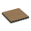 Playground Safety Tile 5 cm - EN 1177 ≤ 145 cm von WARCO im Farbdesign Rattan Lounge mit den Abmessungen 500 x 500 x 50 mm. Produktfoto von Artikel 5586 in der Aufsicht von schräg vorne.
