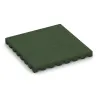 Playground safety tile von WARCO im Farbdesign Grass Green mit den Abmessungen 500 x 500 x 50 mm. Produktfoto von Artikel 0692 in der Aufsicht von schräg vorne.