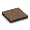 Playground safety tile von WARCO im Farbdesign Bark & Bast mit den Abmessungen 500 x 500 x 80 mm. Produktfoto von Artikel 5363 in der Aufsicht von schräg vorne.