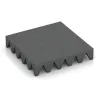 Playground Safety Tile 10 cm - EN 1177 ≤ 300 cm von WARCO im Farbdesign Slate grey mit den Abmessungen 500 x 500 x 100 mm. Produktfoto von Artikel 5626 in der Aufsicht von schräg vorne.