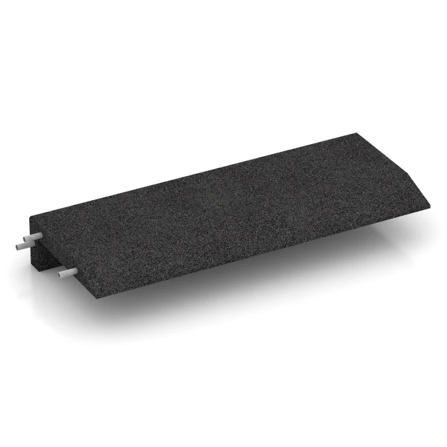 Rubber Edge Liner von WARCO im Farbdesign Anthracite mit den Abmessungen 100 × 40 cm | 5/15 cm. Produktfoto von Artikel 2607 in der Aufsicht von schräg vorne.