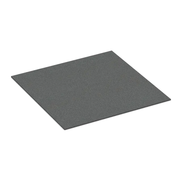 Rubber granulate tile von WARCO im Farbdesign Slate grey mit den Abmessungen 1000 x 1000 x 7 mm. Produktfoto von Artikel 4308 in der Aufsicht von schräg vorne.