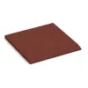 Edge tile (one chamfered side) von WARCO im Farbdesign Brick red mit den Abmessungen 500 x 500 x 30 mm. Produktfoto von Artikel 0420 in der Aufsicht von schräg vorne.