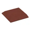 Corner tile (two chamfered sides) von WARCO im Farbdesign Brick red mit den Abmessungen 500 x 500 x 45 mm. Produktfoto von Artikel 0474 in der Aufsicht von schräg vorne.