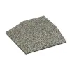 Corner tile (two chamfered sides) von WARCO im Farbdesign Light Granite mit den Abmessungen 500 x 500 x 100 mm. Produktfoto von Artikel 3830 in der Aufsicht von schräg vorne.