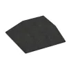 Corner tile (two chamfered sides) von WARCO im Farbdesign Anthracite mit den Abmessungen 500 x 500 x 100 mm. Produktfoto von Artikel 0503 in der Aufsicht von schräg vorne.