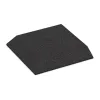 Corner tile (two chamfered sides) von WARCO im Farbdesign Anthracite mit den Abmessungen 500 x 500 x 65 mm. Produktfoto von Artikel 0491 in der Aufsicht von schräg vorne.