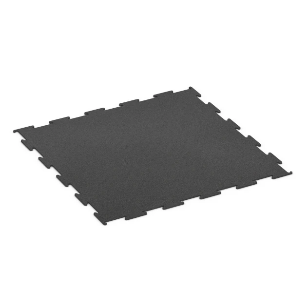 Fitness Floor Compact von WARCO im Farbdesign Anthracite mit den Abmessungen 100 x 100 x 0,8 cm | 1,00 m². Produktfoto von Artikel 6449 in der Aufsicht von schräg vorne.