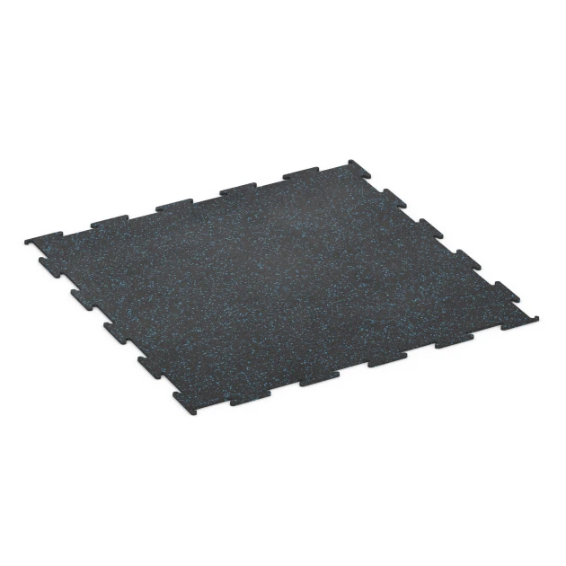 Fitness Floor Compact von WARCO im Farbdesign Light Blue Speckled mit den Abmessungen 100 × 100 × 0,8 cm. Produktfoto von Artikel 6451 in der Aufsicht von schräg vorne.