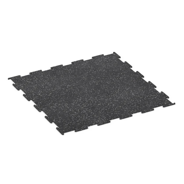 Gym Flooring Compact von WARCO im Farbdesign Lightly speckled grey mit den Abmessungen 100 x 100 x 0,8 cm | 1,00 m². Produktfoto von Artikel 6452 in der Aufsicht von schräg vorne.