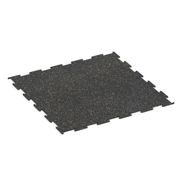 Gym Flooring Compact von WARCO im Farbdesign Lightly speckled yellow mit den Abmessungen 100 x 100 x 0,8 cm | 1,00 m². Produktfoto von Artikel 6454 in der Aufsicht von schräg vorne.