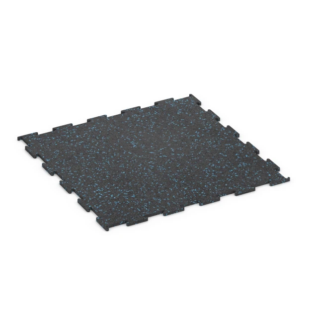 Gym Flooring Compact von WARCO im Farbdesign Lightly speckled blue mit den Abmessungen 50 x 50 x 0,8 cm | 0,25 m². Produktfoto von Artikel 6457 in der Aufsicht von schräg vorne.