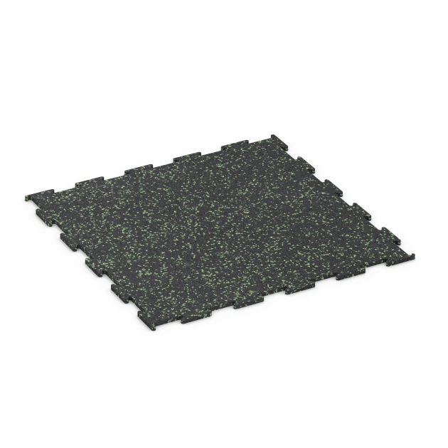 Gym Flooring Compact von WARCO im Farbdesign Lightly speckled green mit den Abmessungen 50 x 50 x 0,8 cm | 0,25 m². Produktfoto von Artikel 6459 in der Aufsicht von schräg vorne.