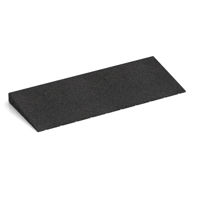 Transition ramp 75 cm von WARCO im Farbdesign Anthracite mit den Abmessungen 75 x 30 cm | 8 < 50 mm. Produktfoto von Artikel 2508 in der Aufsicht von schräg vorne.