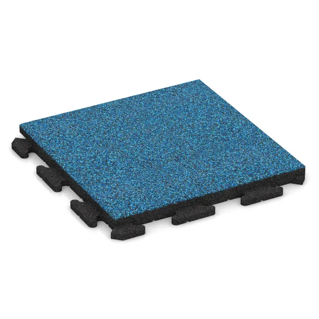 Terrace tile Classic von WARCO im Farbdesign Atlantic mit den Abmessungen 500 x 500 x 40 mm. Produktfoto von Artikel 1296 in der Aufsicht von schräg vorne.