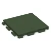 Fitness Floor Rubber Tiles Classic von WARCO im Farbdesign Grass Green mit den Abmessungen 500 x 500 x 40 mm. Produktfoto von Artikel 1406 in der Aufsicht von schräg vorne.